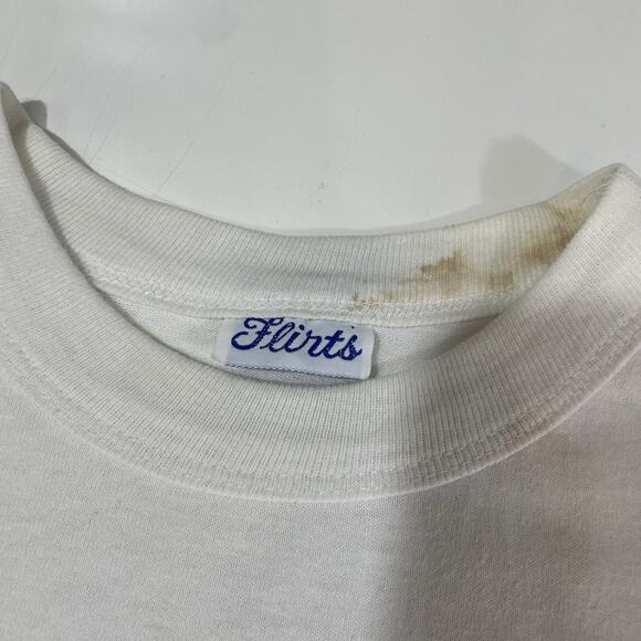 VTG 1985 Flirts Snoopy Woodstock PARTY Single Stitch Stains Oversized T-Shirt XL - Picture 6 of 8